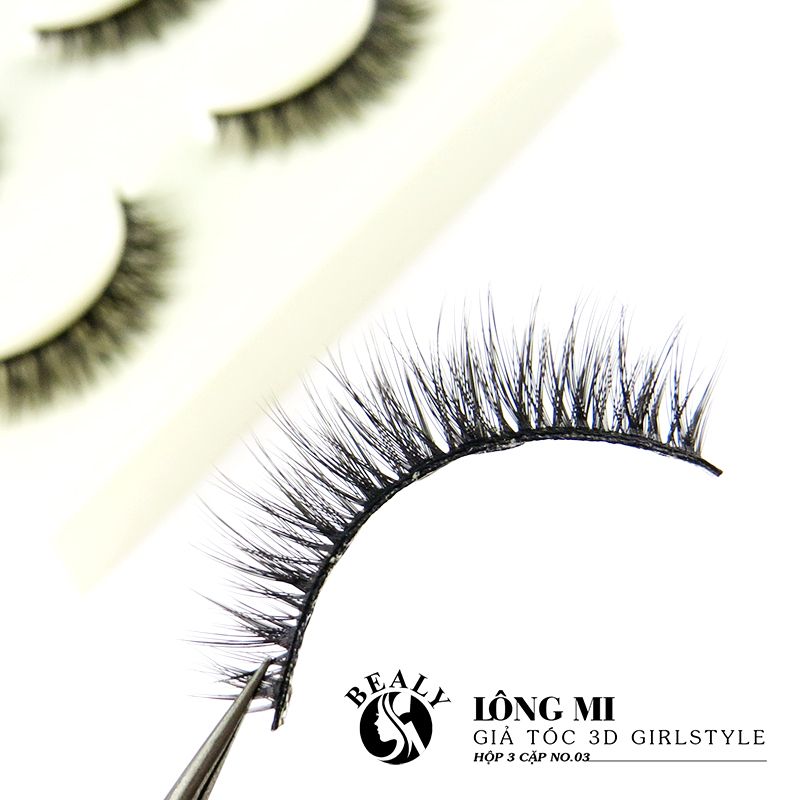 LÔNG MI GIẢ TÓC 3D GIRLS STYLE HỘP 3 CẶP NO.03