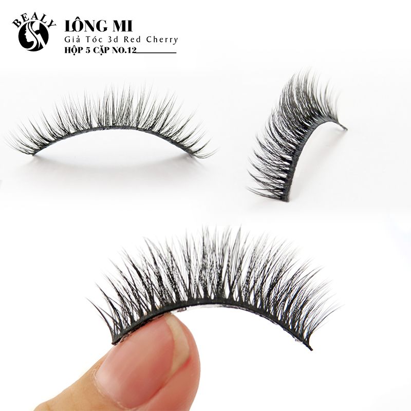 LÔNG MI GIẢ TÓC 3D RED CHERRY HỘP 5 CẶP NO.12