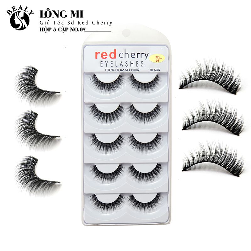 LÔNG MI GIẢ TÓC 3D RED CHERRY HỘP 5 CẶP NO.07