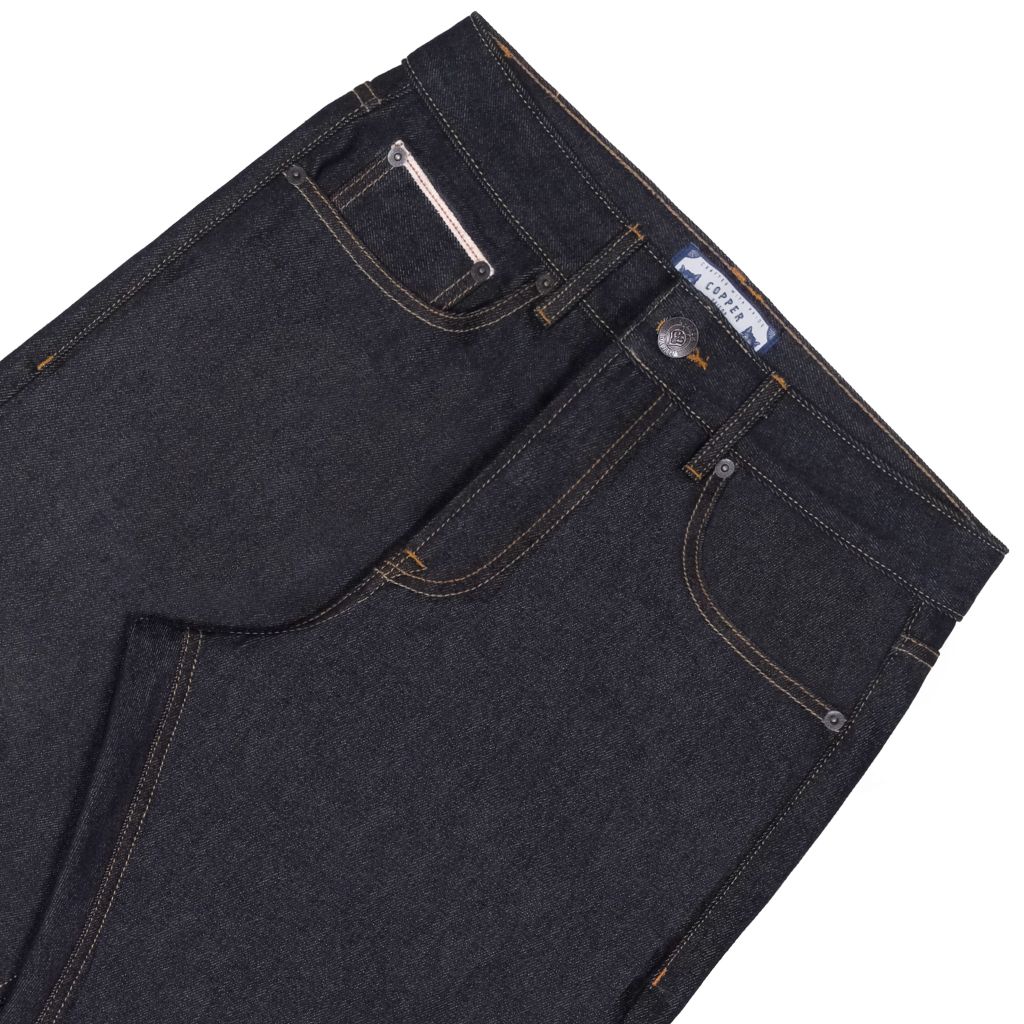 14.5oz Dark Blue / Raw Selvedge Denim - Straight Pants