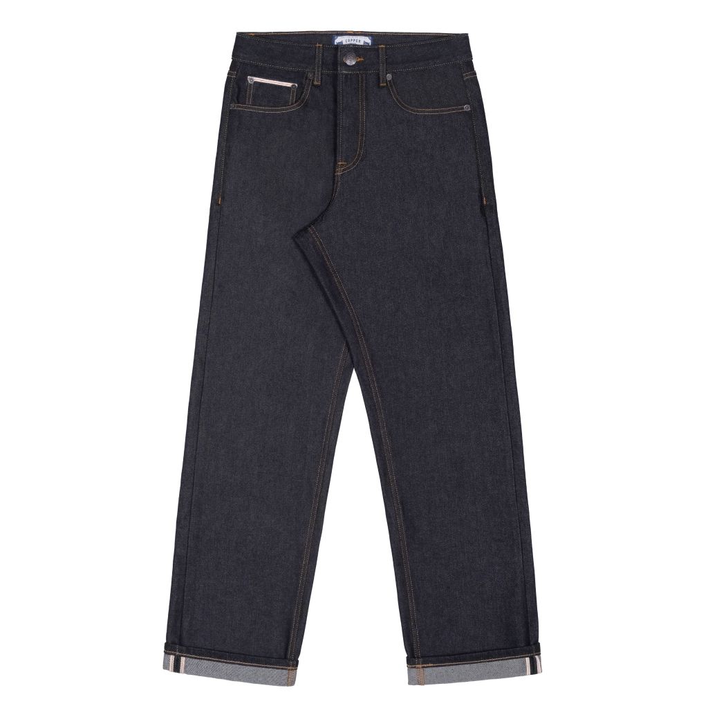 14.5oz Dark Blue / Raw Selvedge Denim - Straight Pants