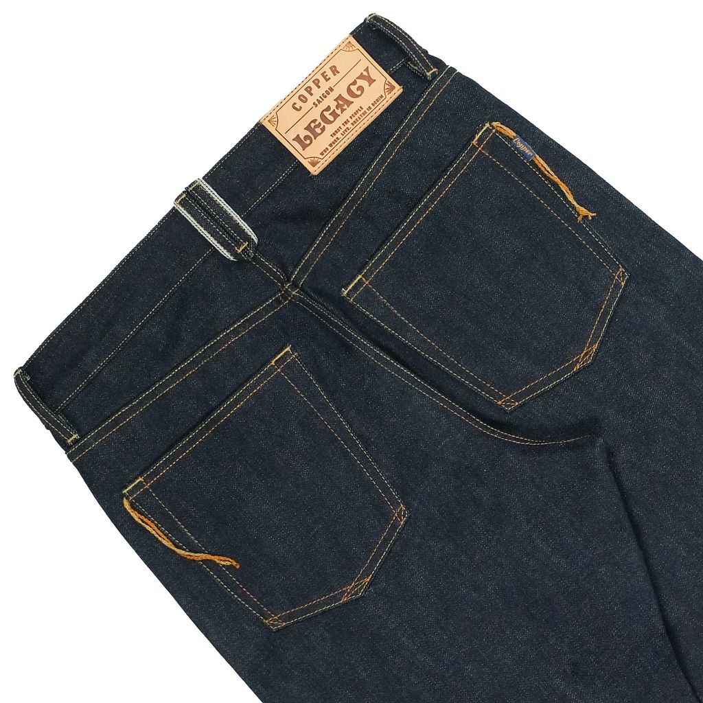 KURABO 19oz Prime Blue Raw Selvedge Denim / OG Slim Pants / Silver Button / Japanese Fabric