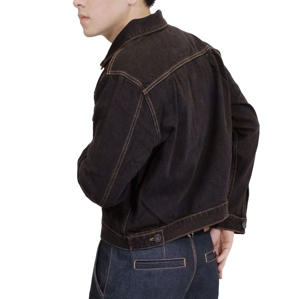 13.5oz Dark Brown Type 2 / Overdye Selvedge Denim - Regular Jacket