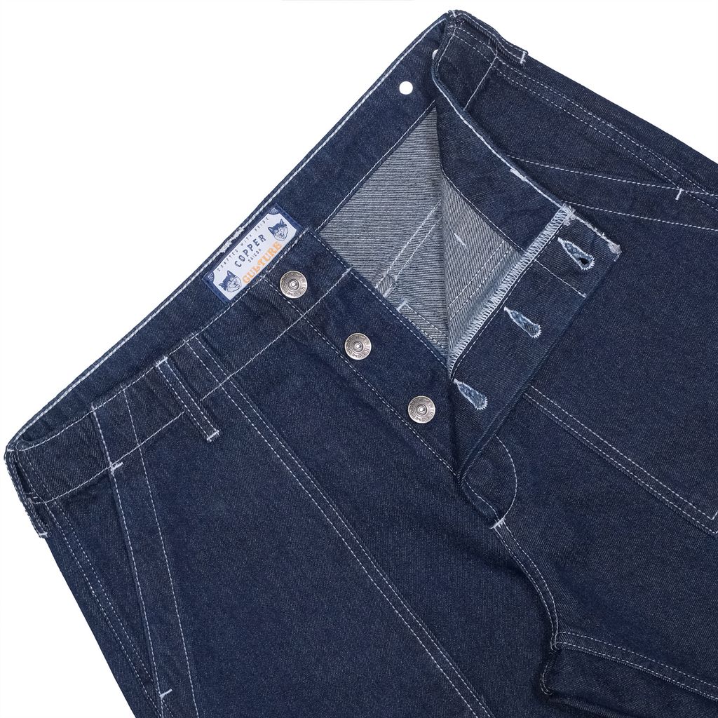 Military Indigo Blue Denim / Relax Pants