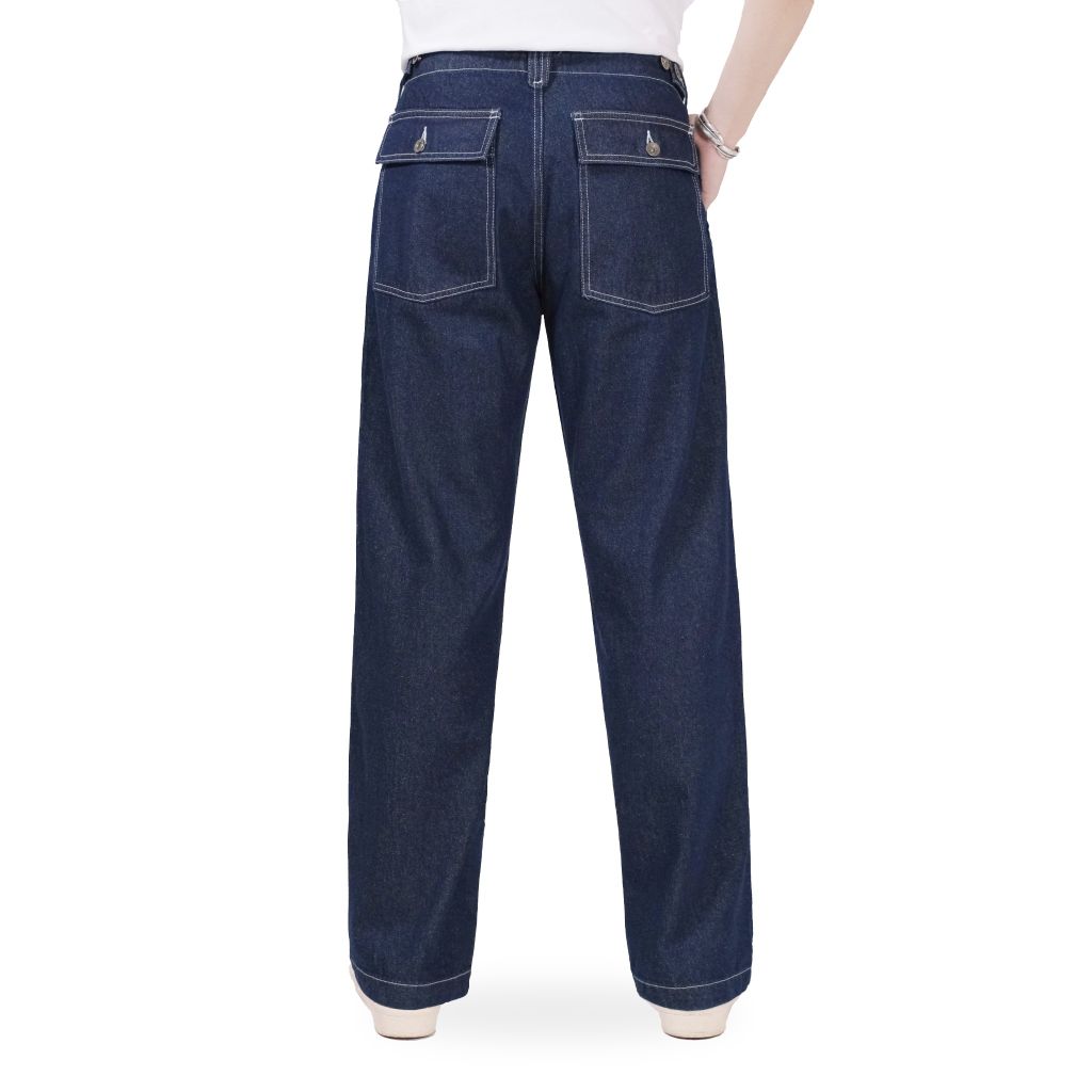 Military Indigo Blue Denim / Relax Pants