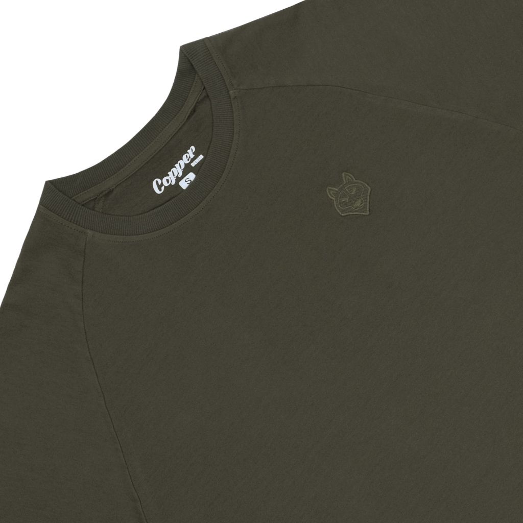 Raglan Logo Copper Tee - Moss