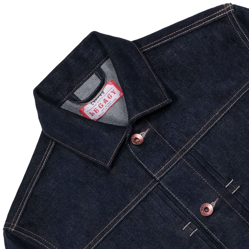 KURABO 19oz Type 1 Prime Blue Raw Selvedge Denim / Regular Jacket / Japanese Fabric