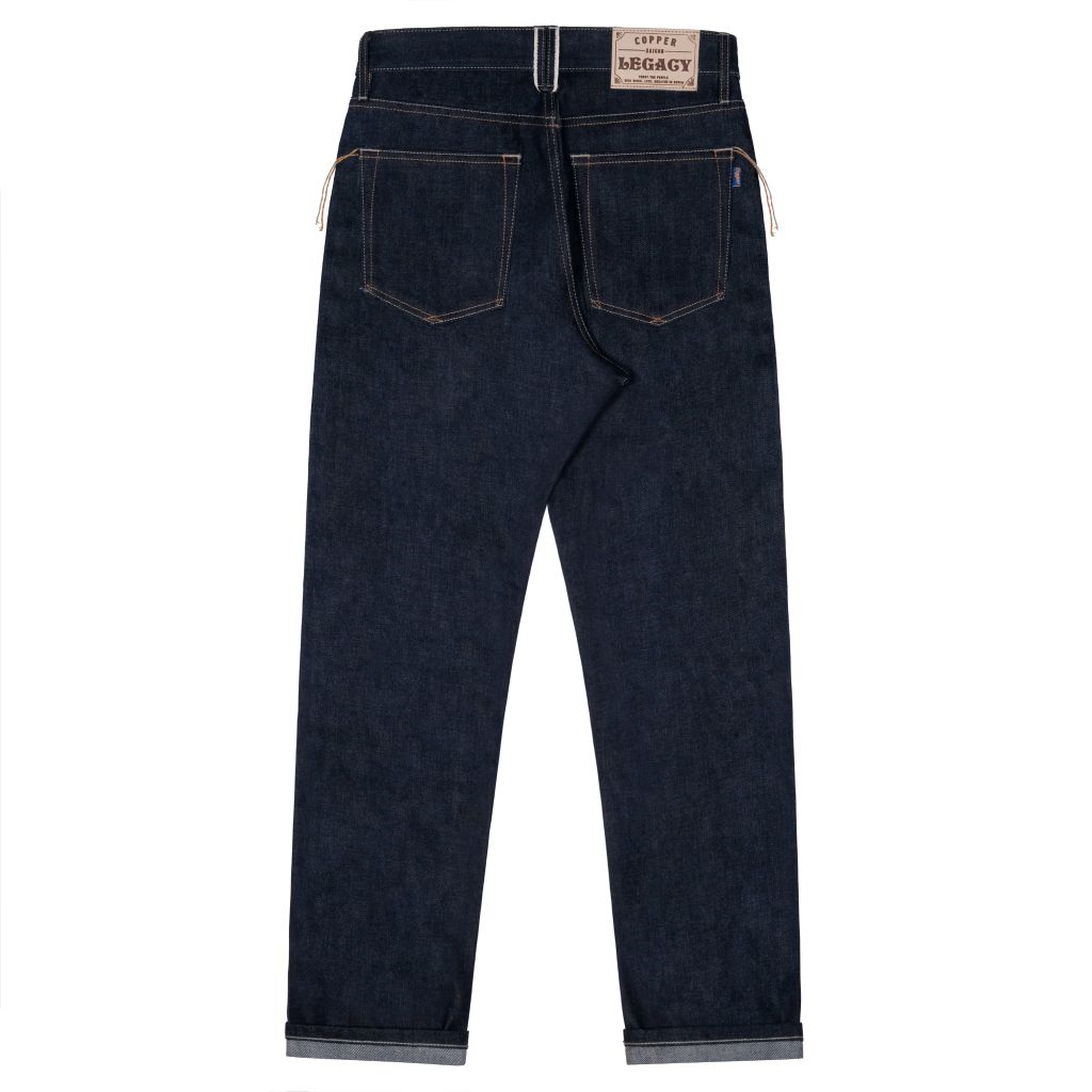 KURABO 19oz Prime Blue Raw Selvedge Denim / OG Slim Pants / Copper Button / Japanese Fabric