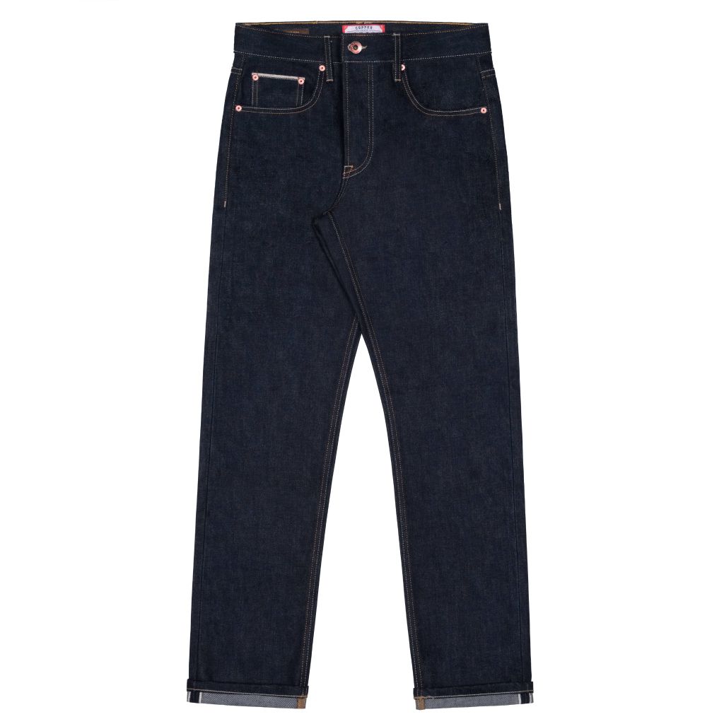KURABO 19oz Prime Blue Raw Selvedge Denim / OG Slim Pants / Copper Button / Japanese Fabric