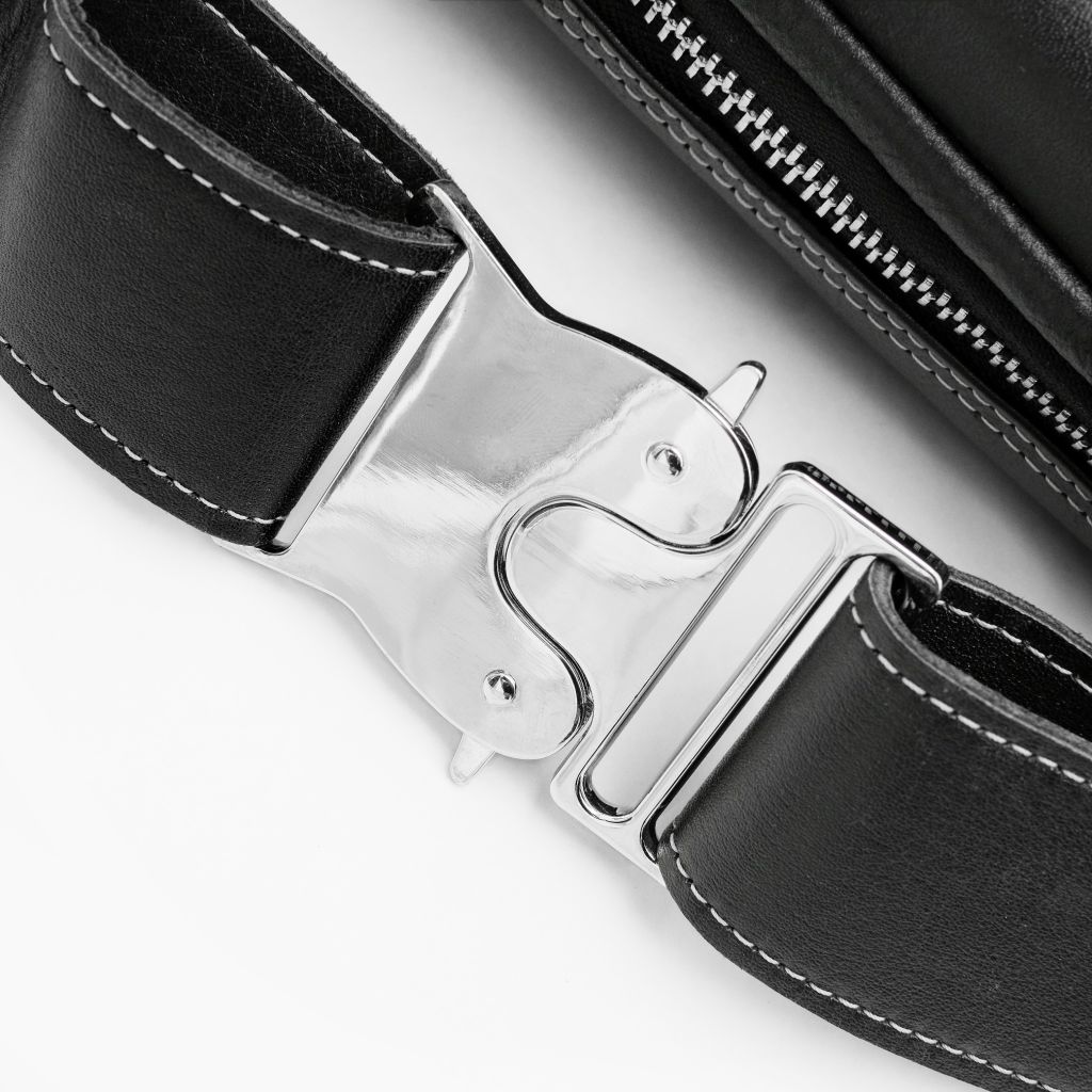 LEATHER WAIST BAG - BLACK