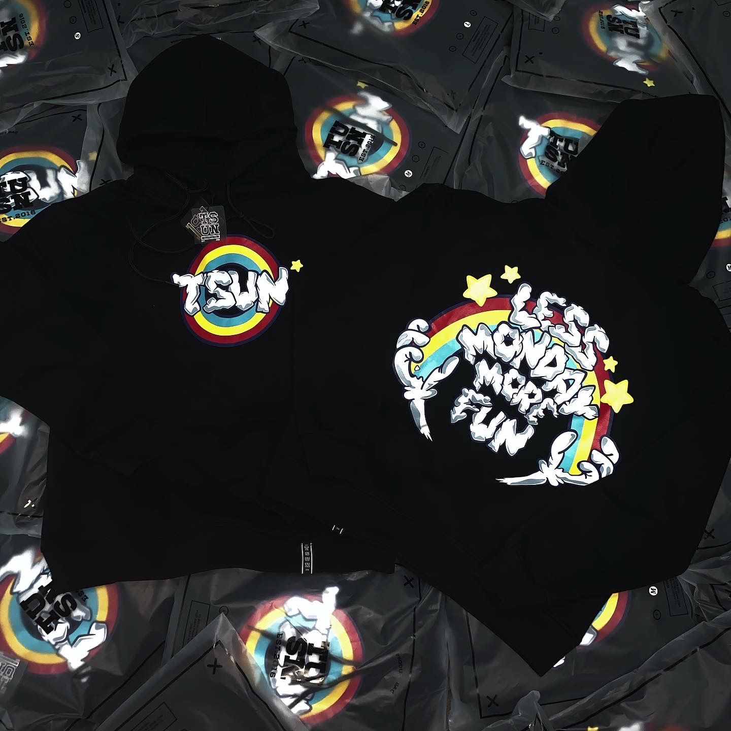 Less Monday More Fun Hoodie/Black