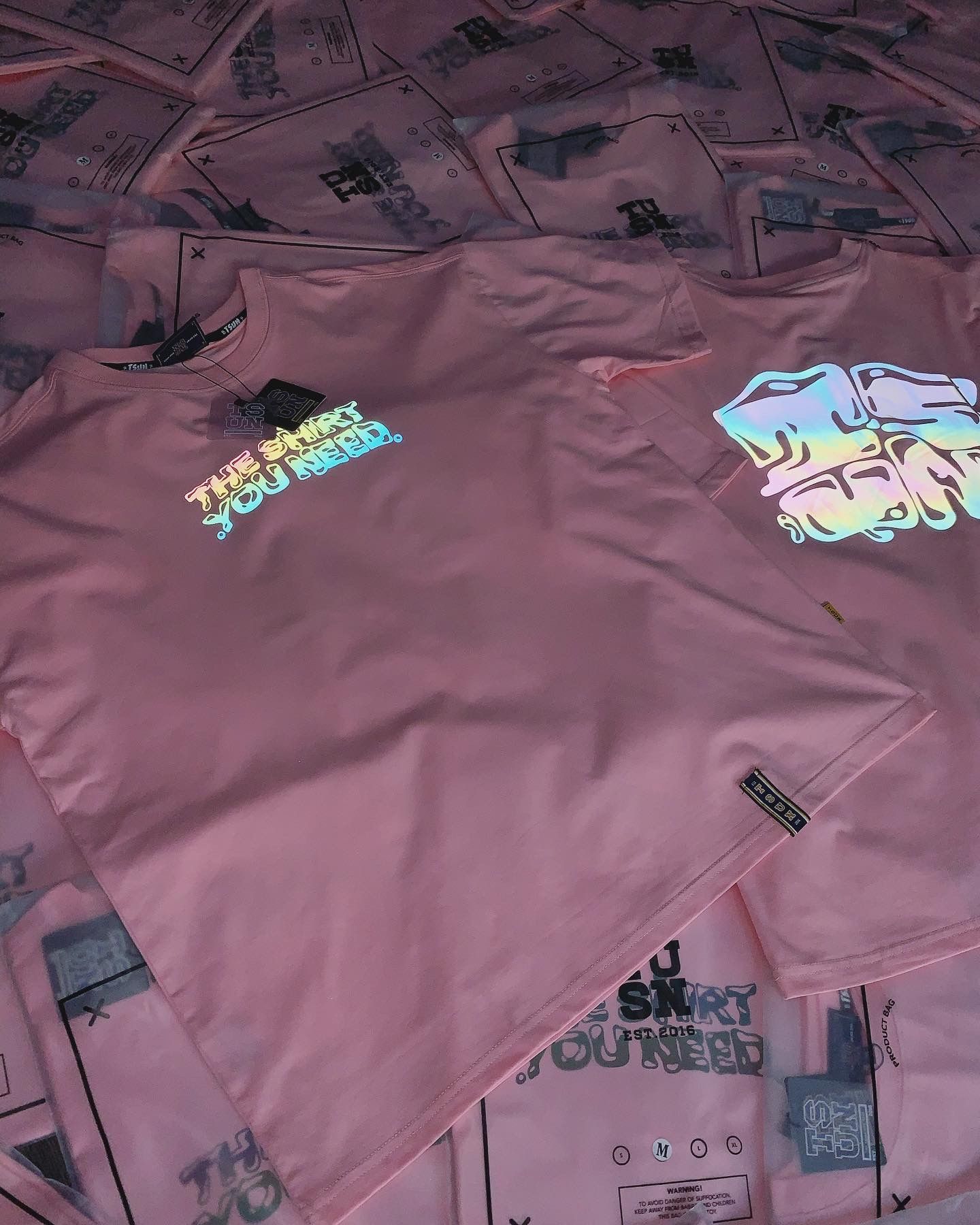 Reflective Tee/Pink