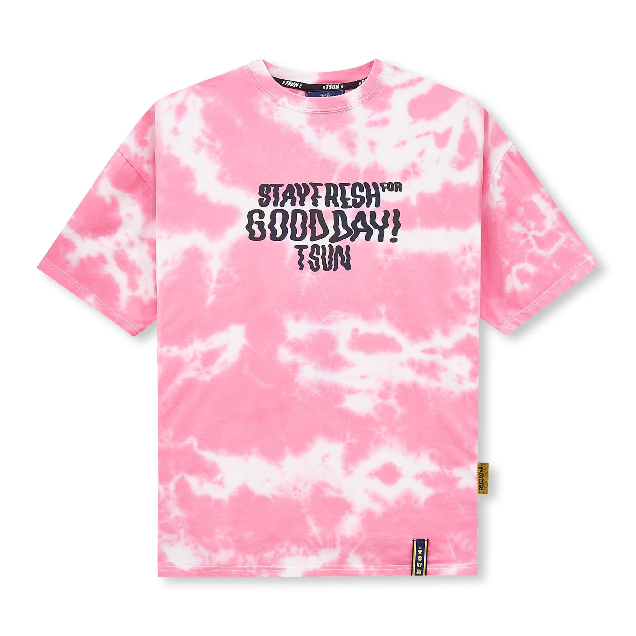 Pink/White Tie Dye Tee