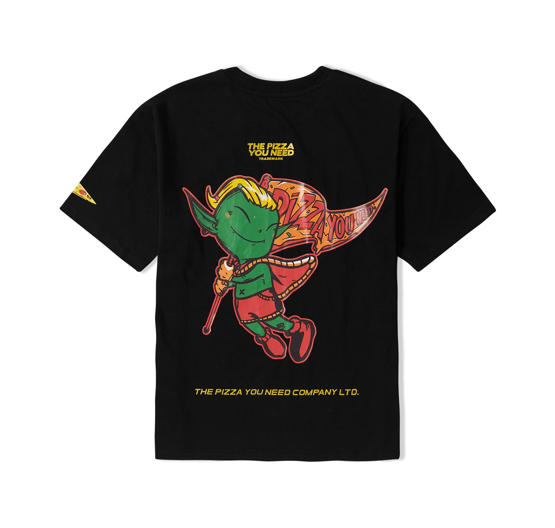 Pizza Tee 1 (Black,Yellow) (No Restock)