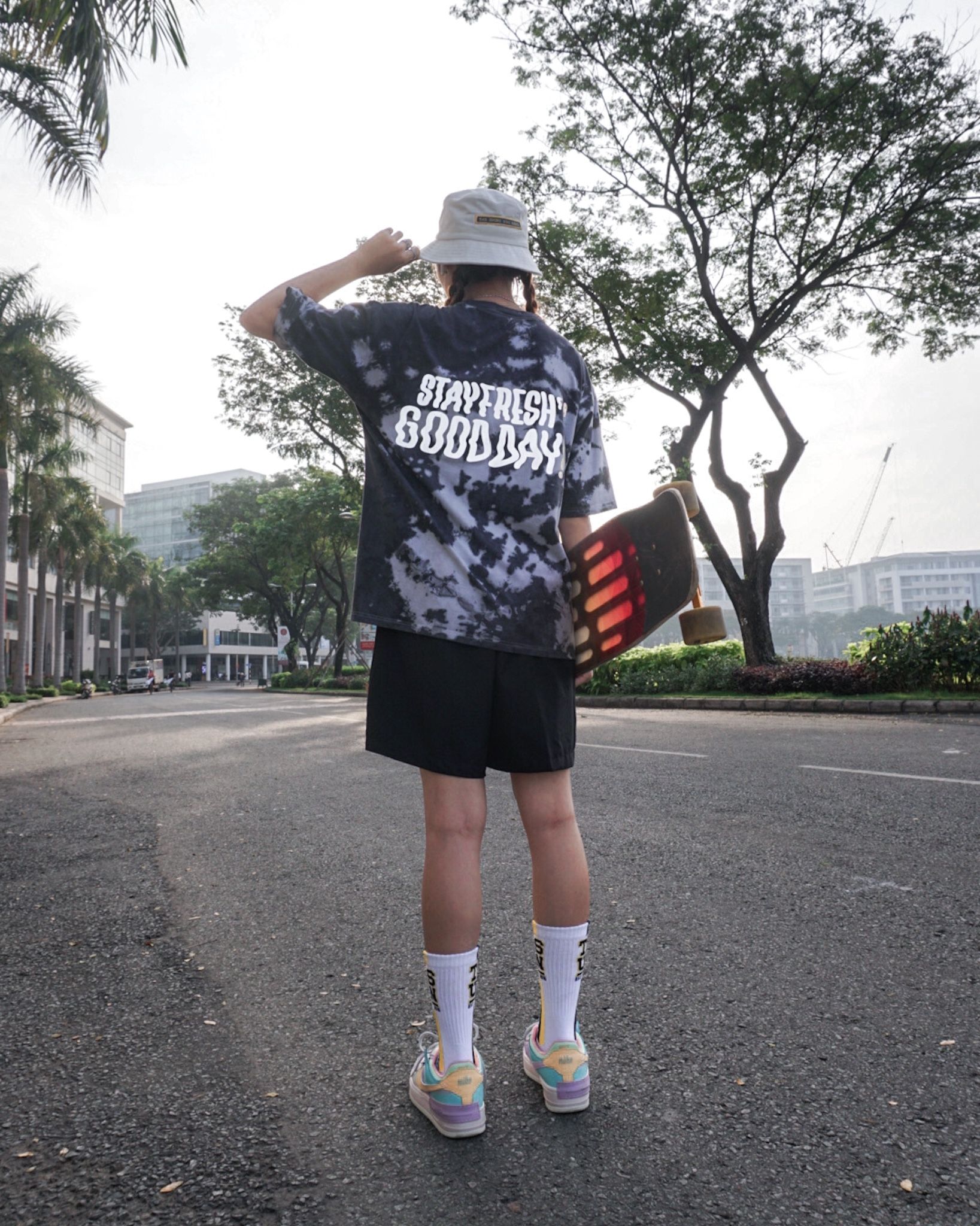 Tiedye Tee Black/Grey
