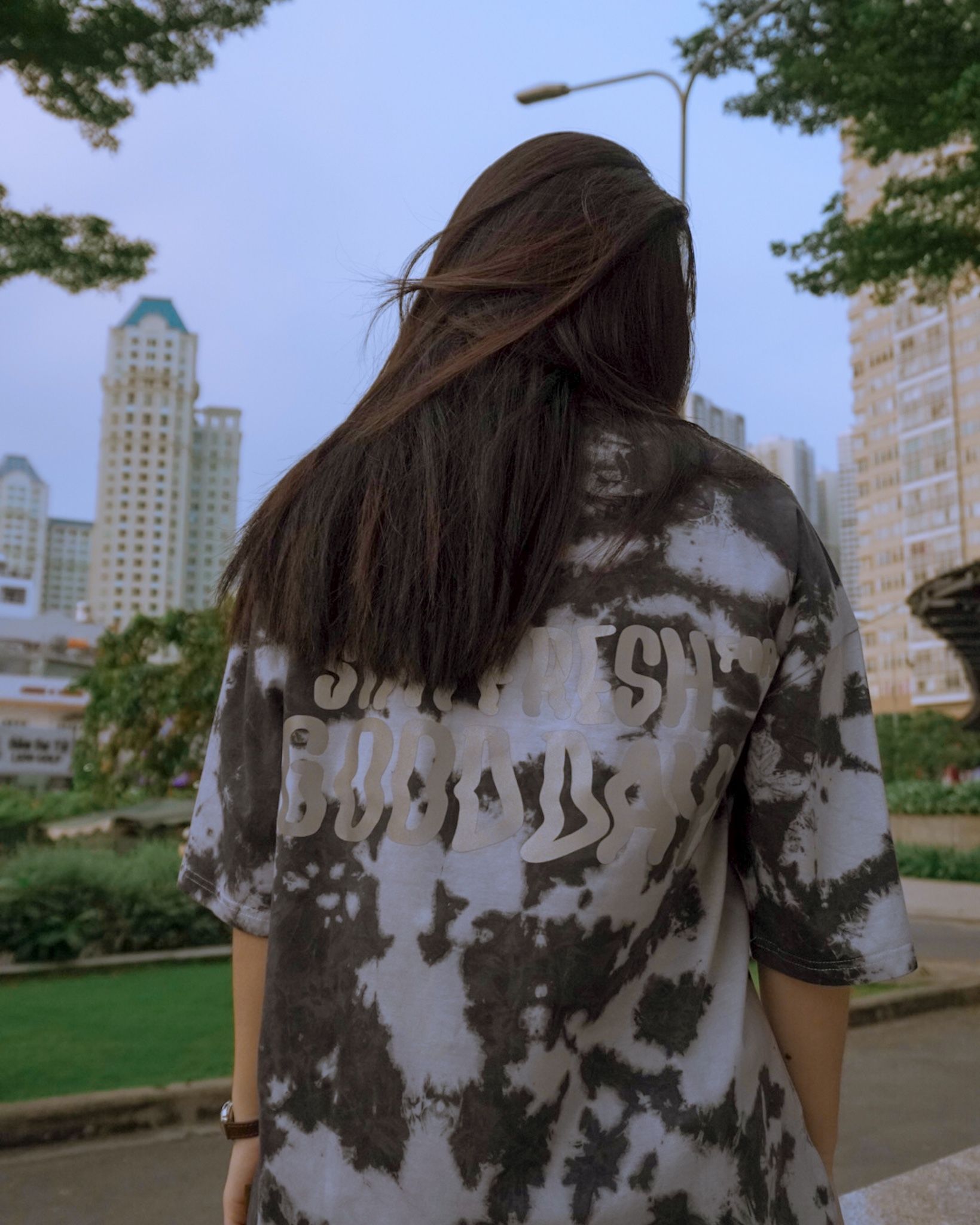Tiedye Tee Black/Grey