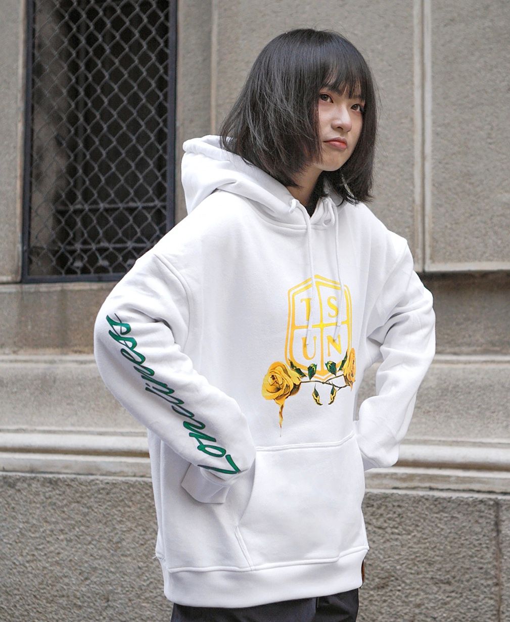 Golden Rose Hoodie/White