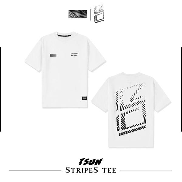Stripes Tee (White) (No Restock)