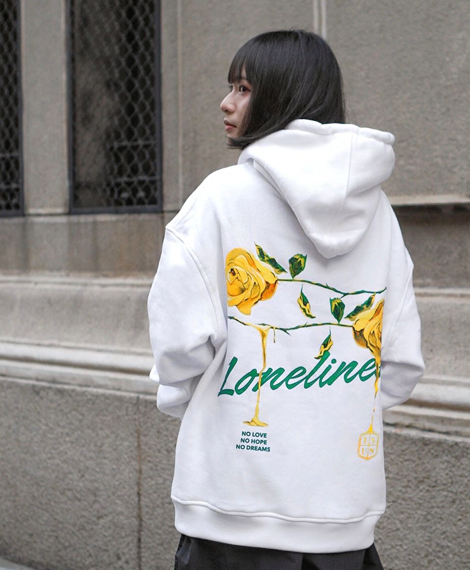Golden Rose Hoodie/White