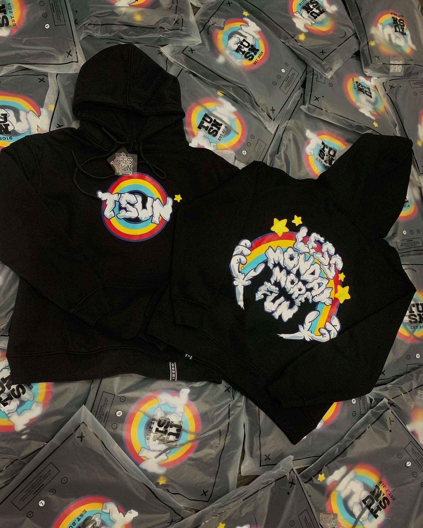 Less Monday More Fun Hoodie/Black