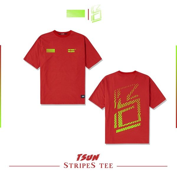 Stripes Tee (Red) (No Restock)