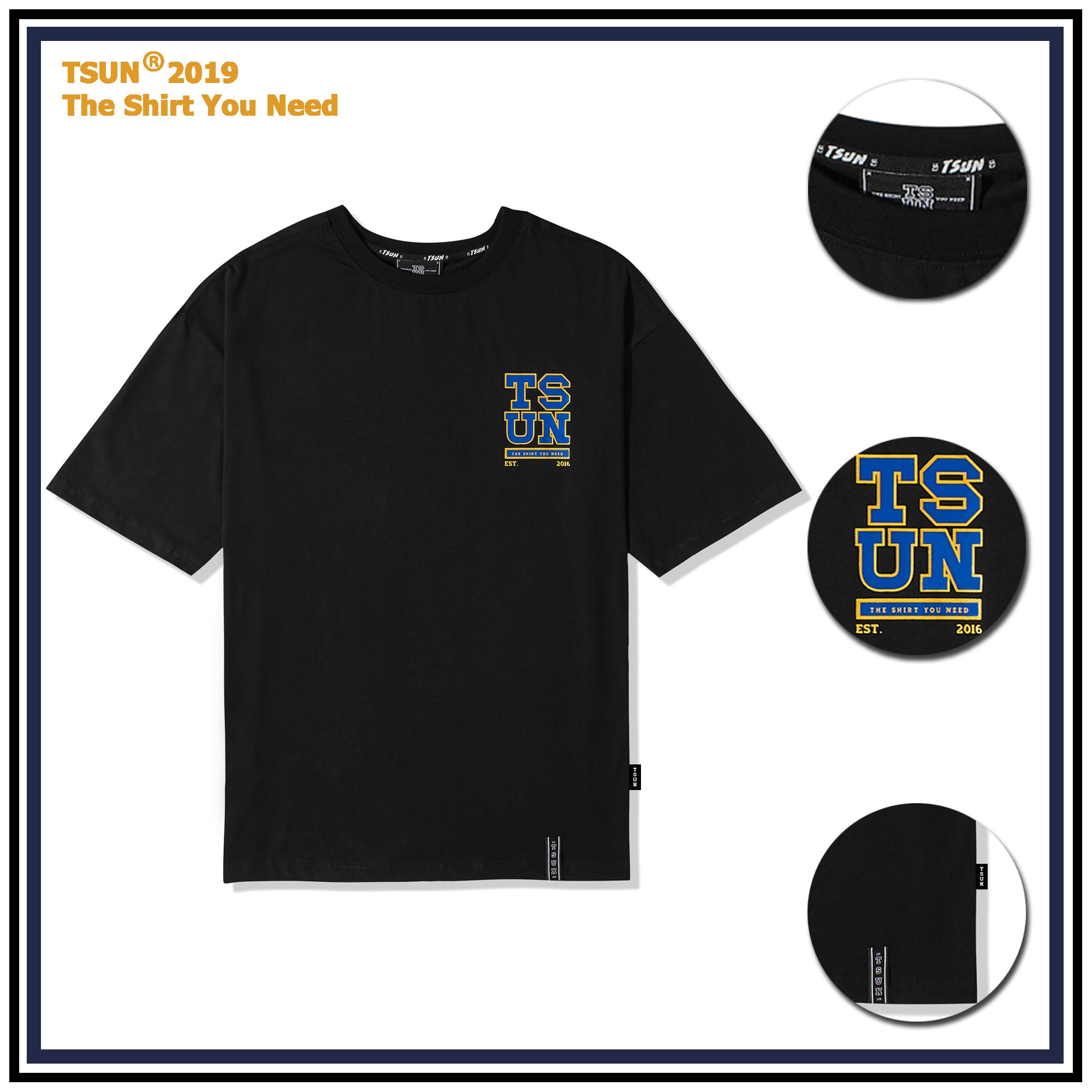 SIGNATURE LOGO/TEE-BLACK