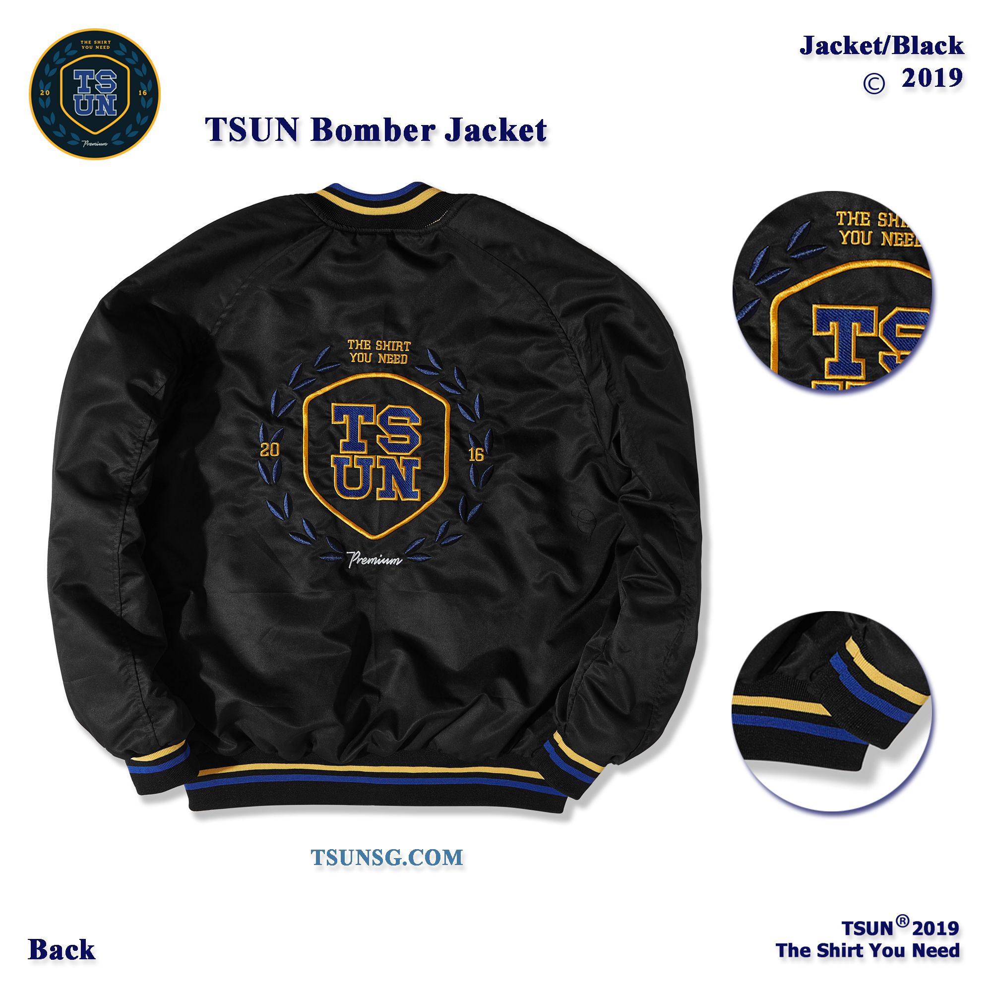 TSUN Bomber Jacket/Black