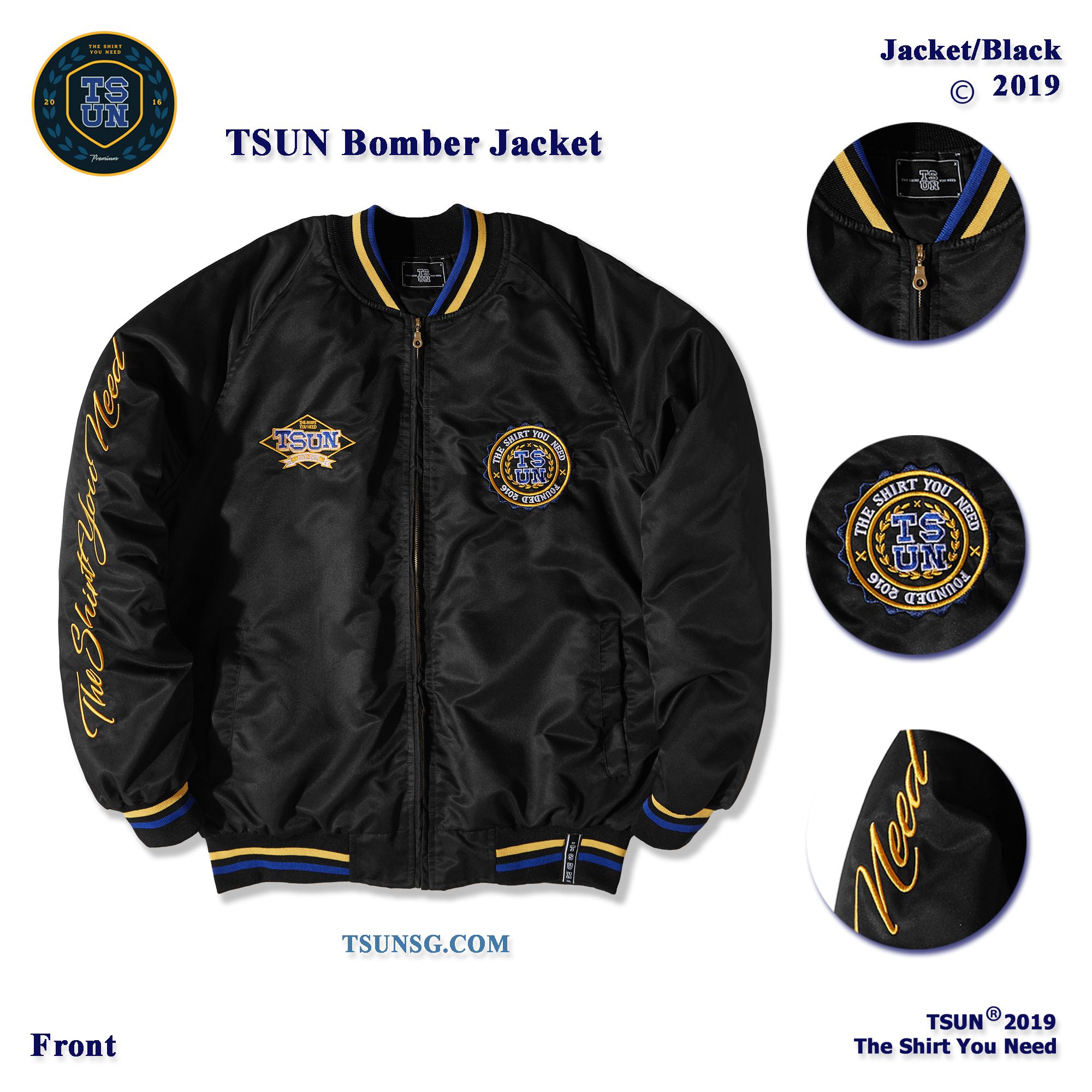 TSUN Bomber Jacket/Black