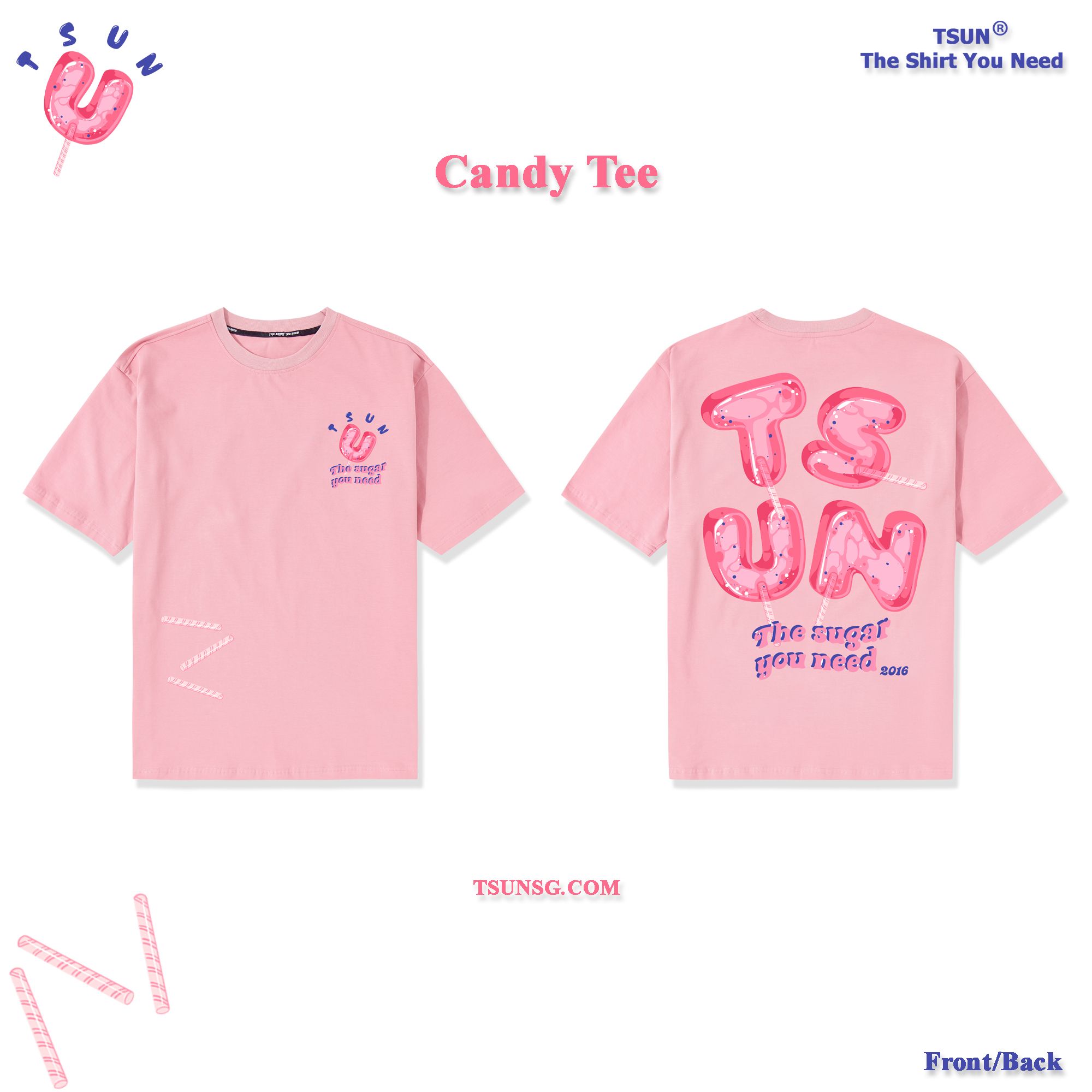 Candy Tee-Pink