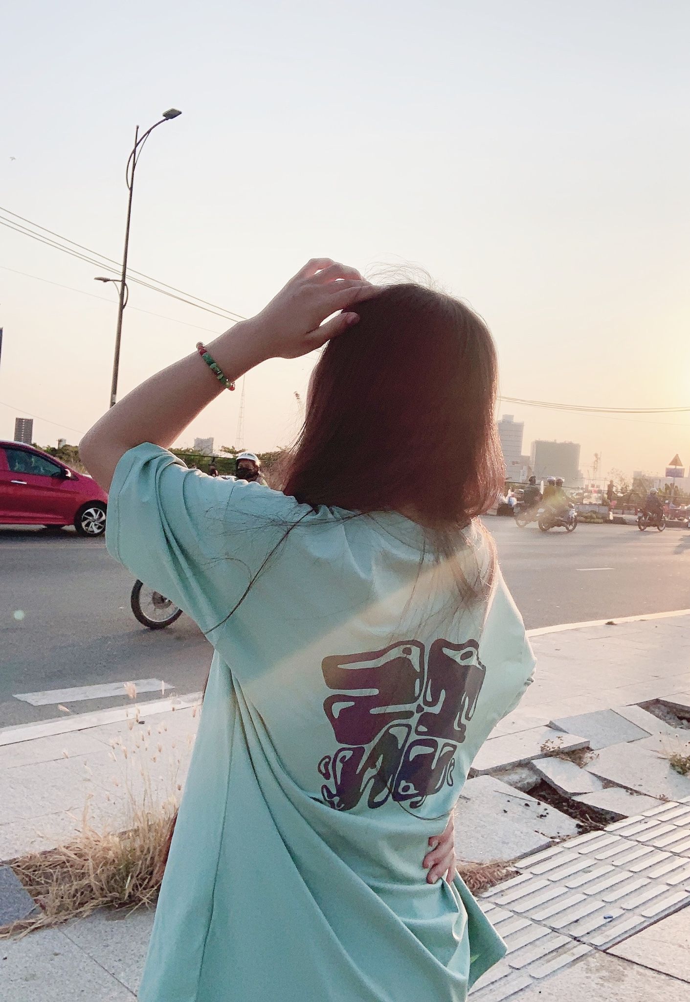 Reflective Tee/Green Bean