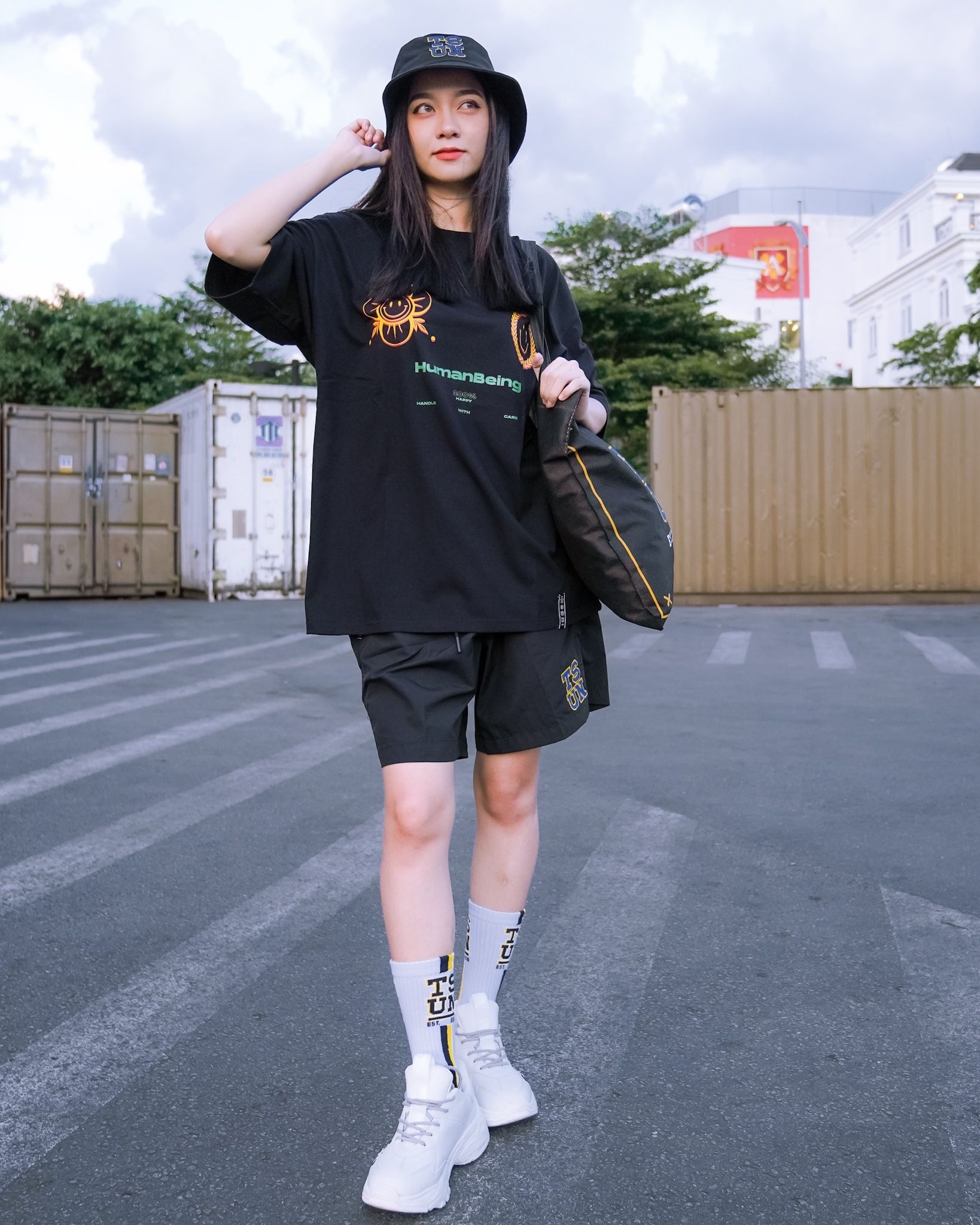 Happy Social Tee - Black