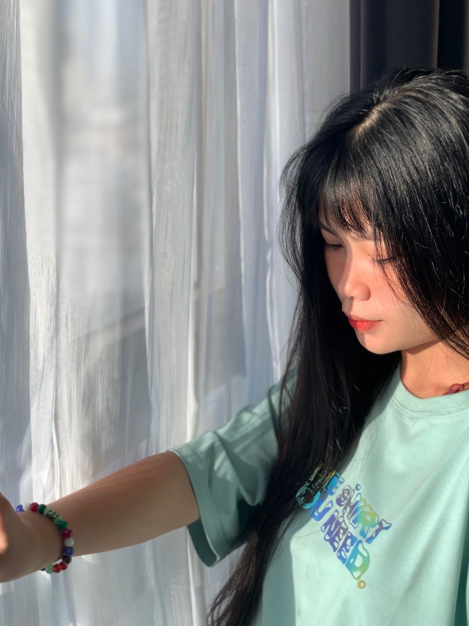 Reflective Tee/Green Bean