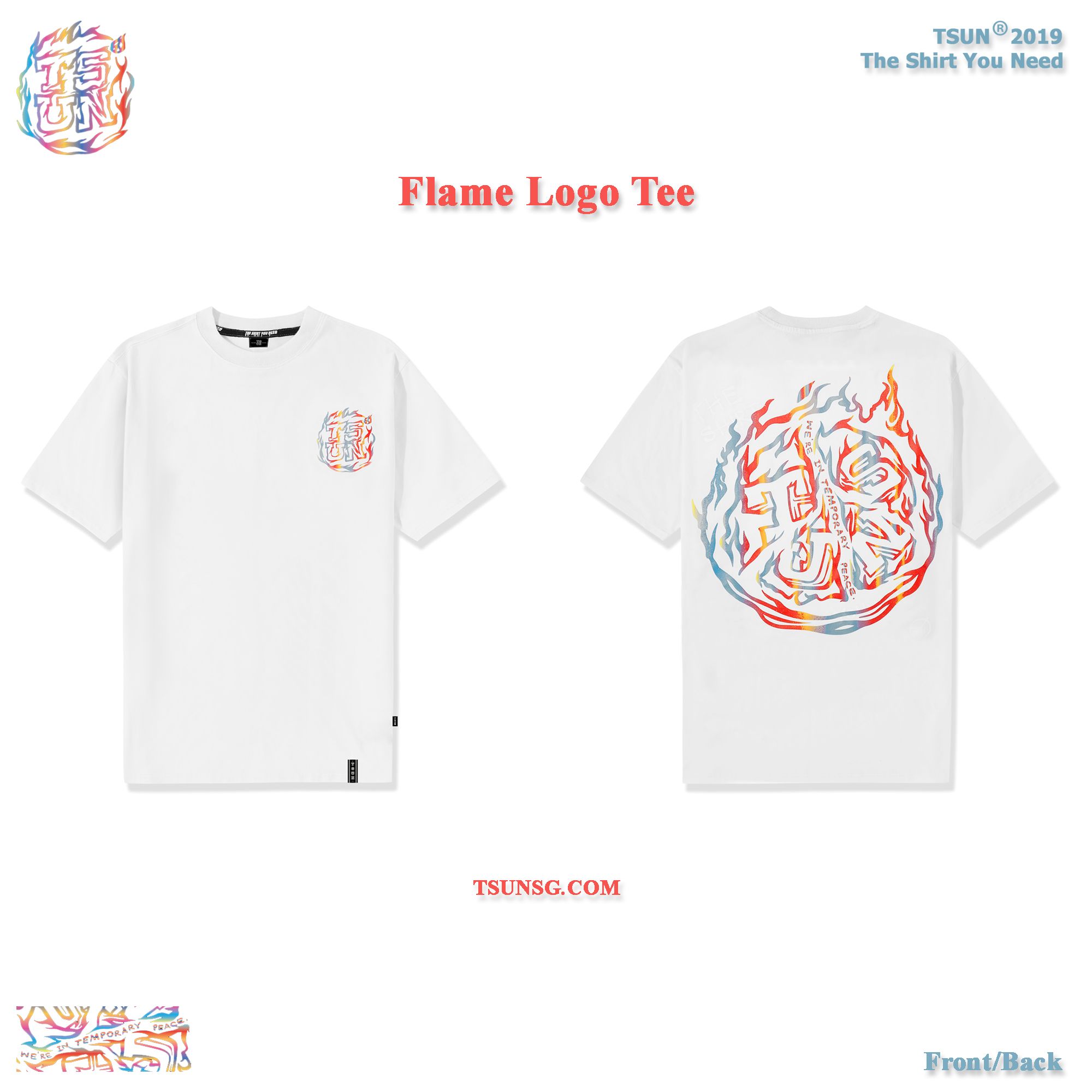 TSUN Flame Logo/White