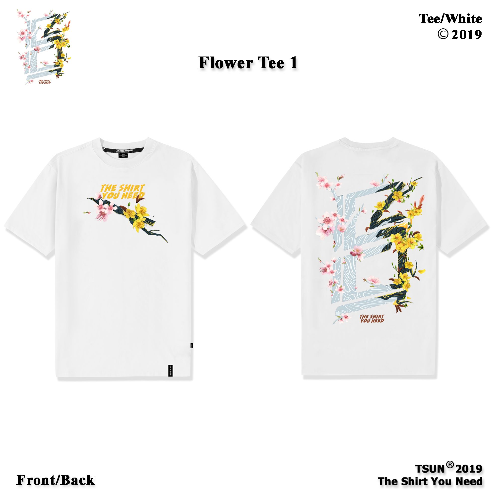 Hoa Tết 1 Tee/White