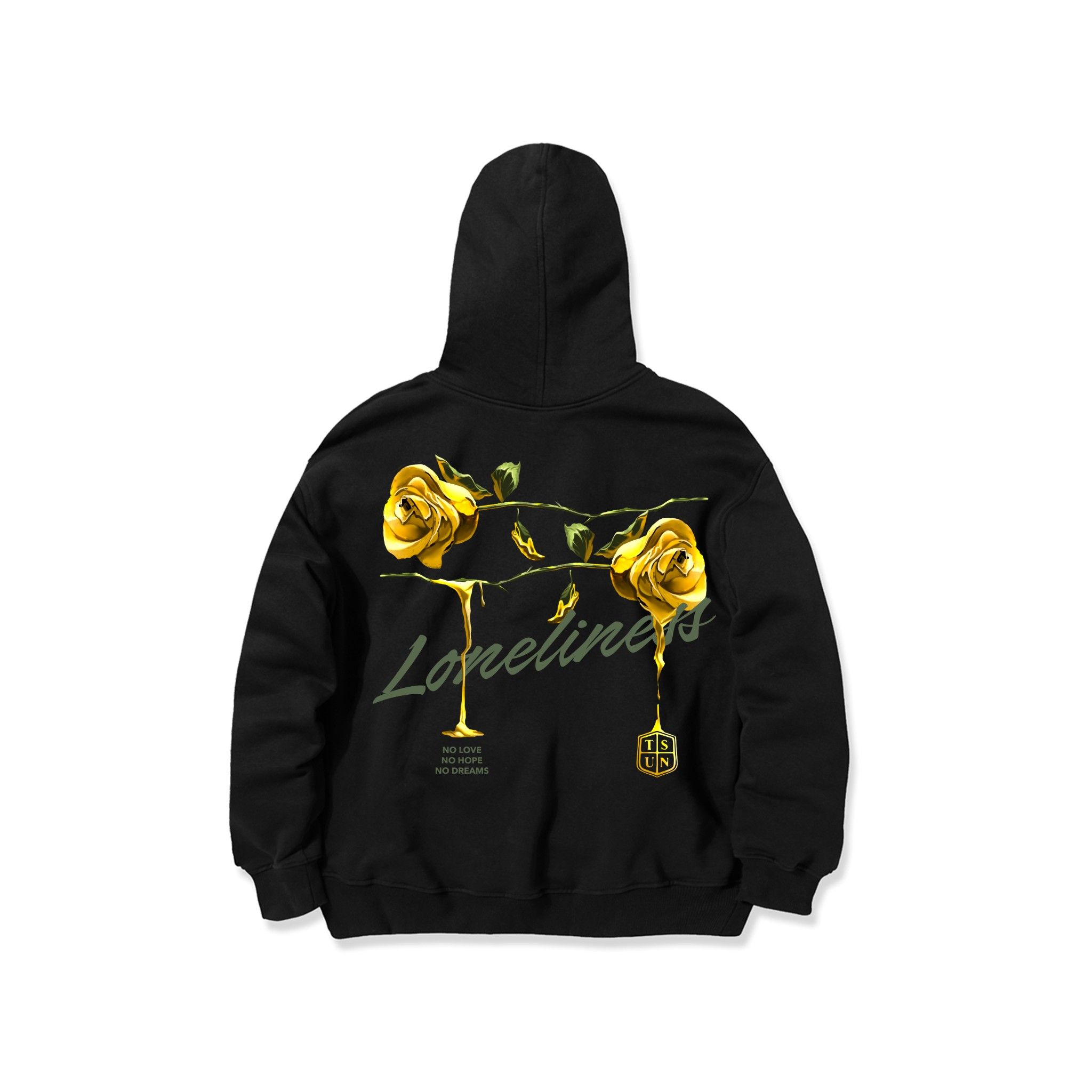 Golden Rose Hoodie/Black