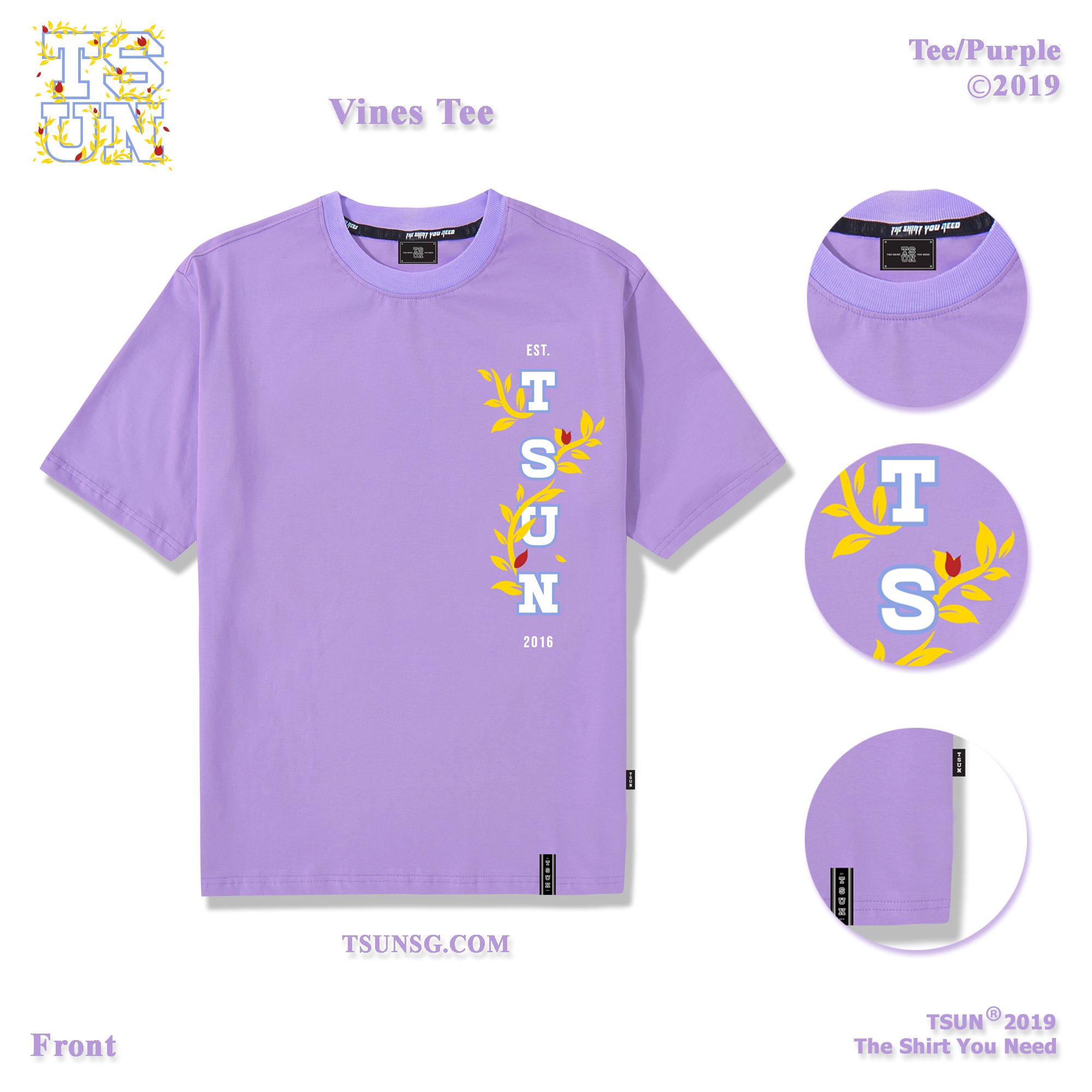 Vines Tee/Purple