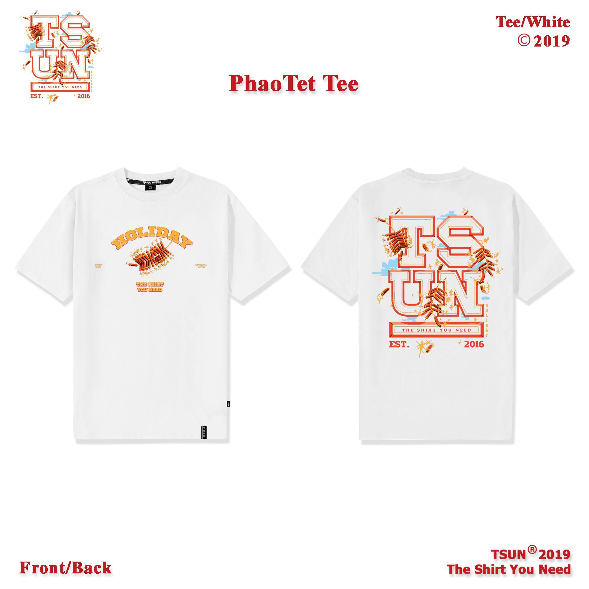 Pháo Tết Tee/White
