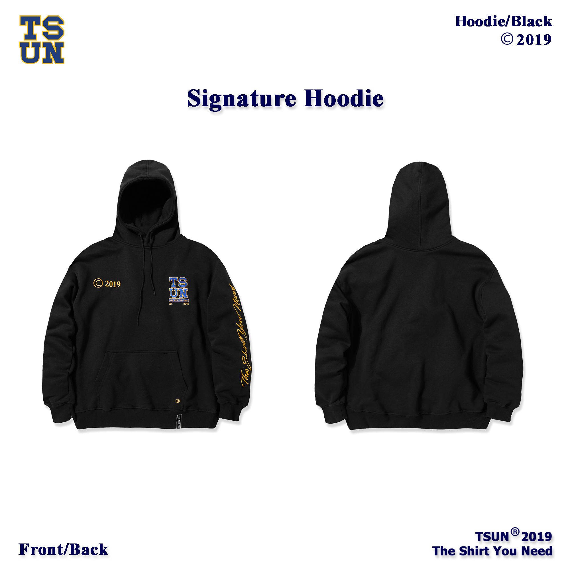 Signature Logo TSUN Hoodie/Black