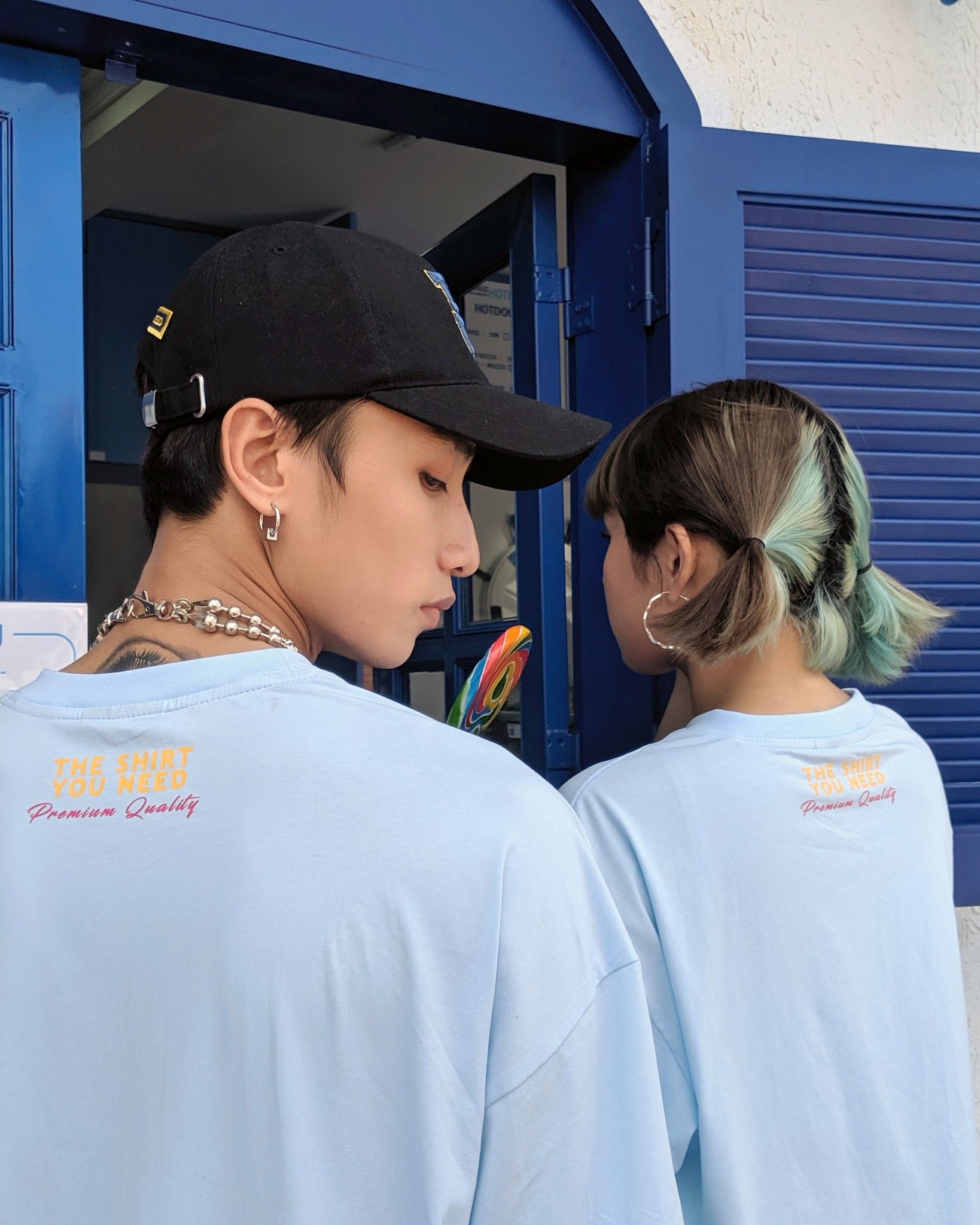 Signature Tee/Light Blue