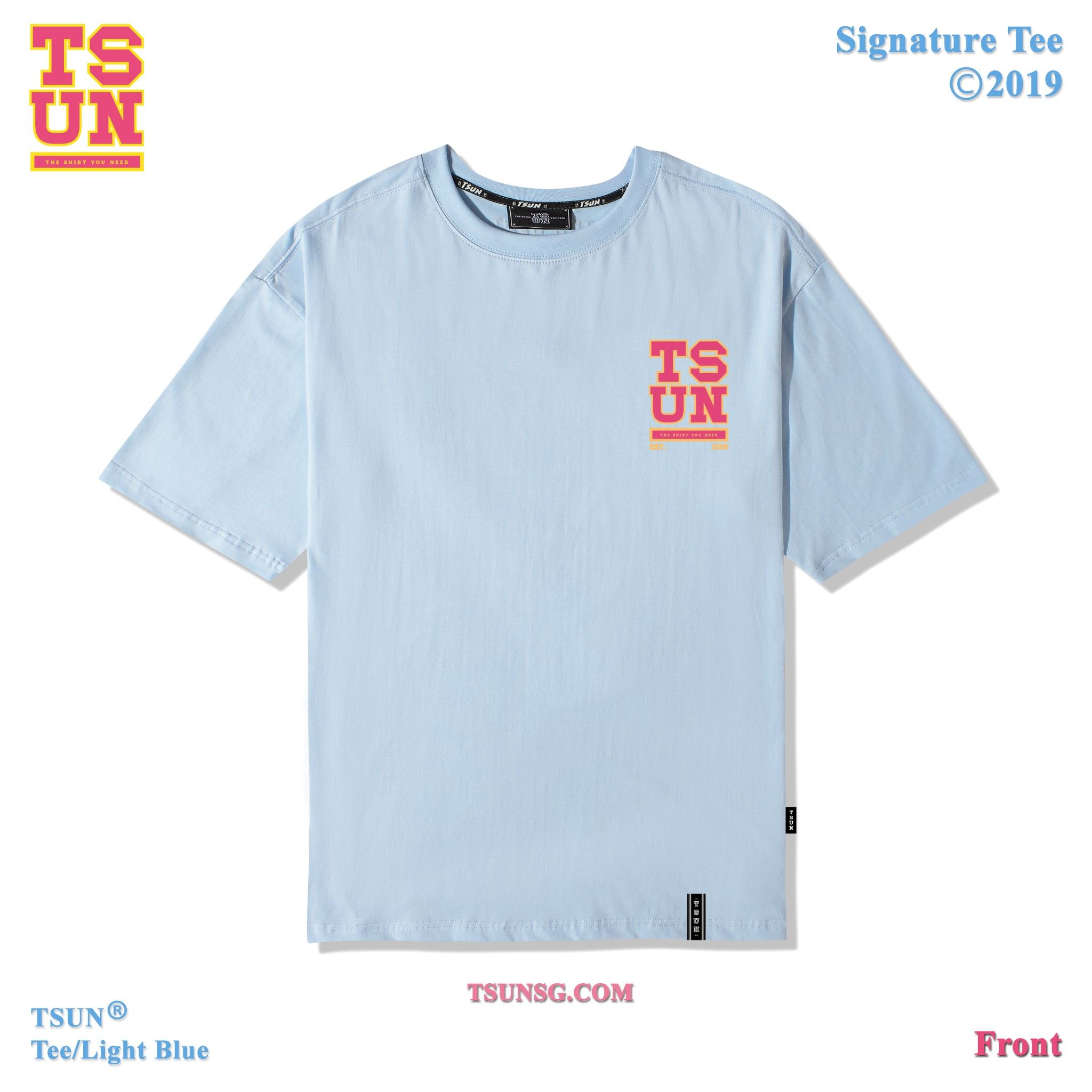 Signature Tee/Light Blue