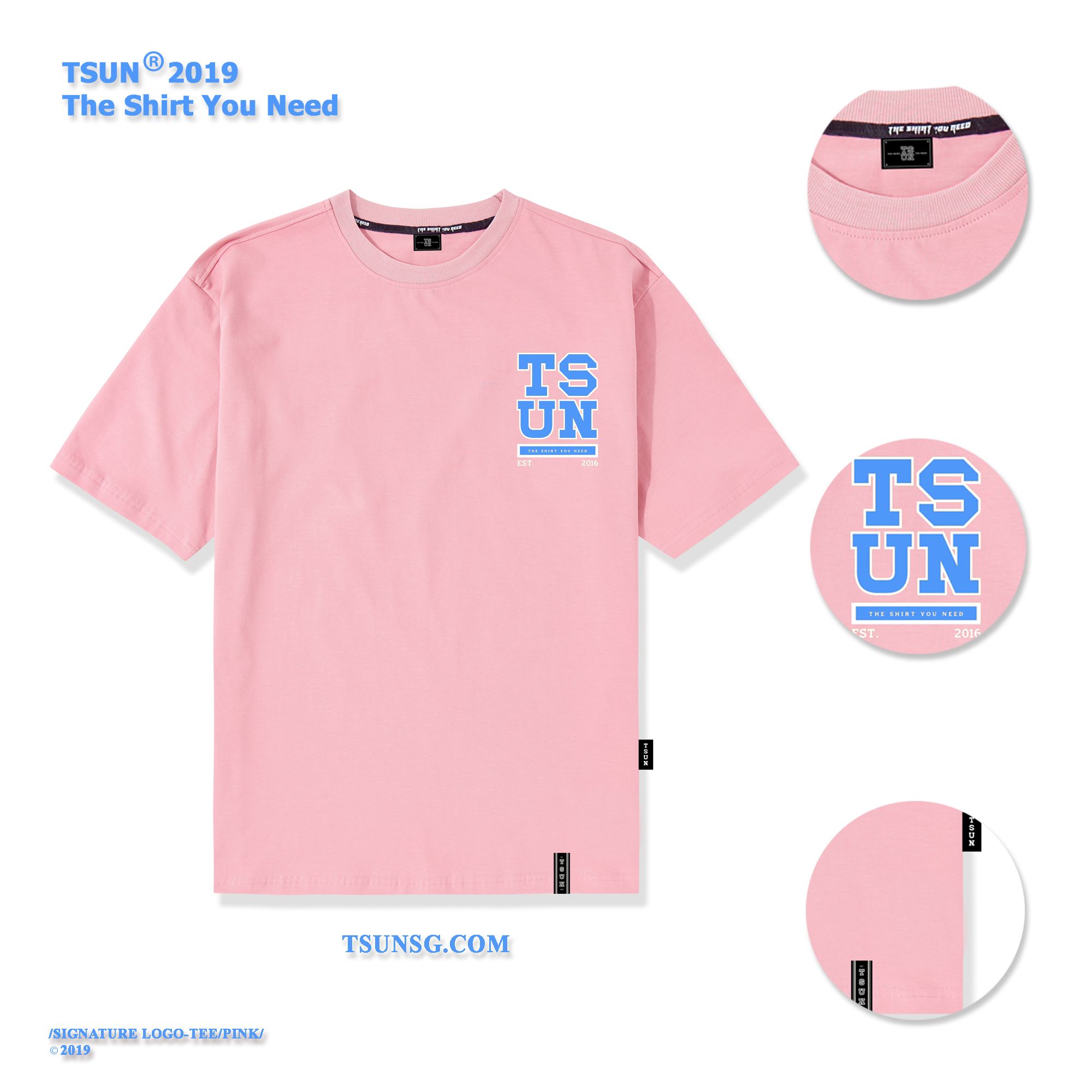 SIGNATURE LOGO TEE PINK