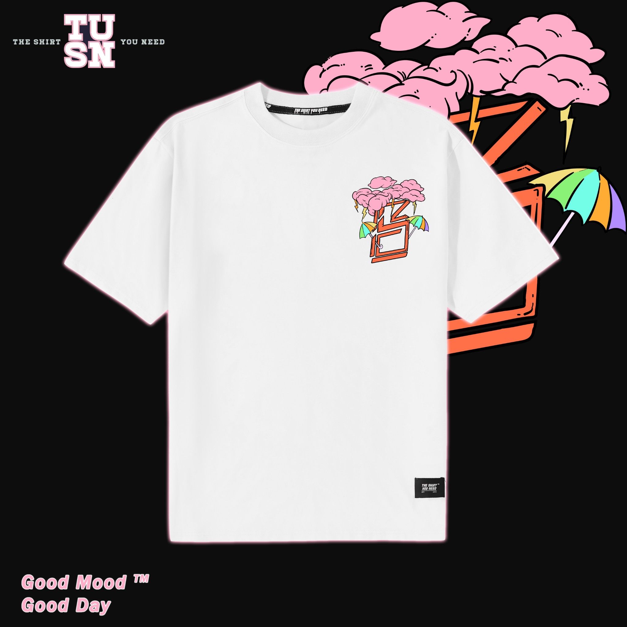 Rainbow Tee (White)