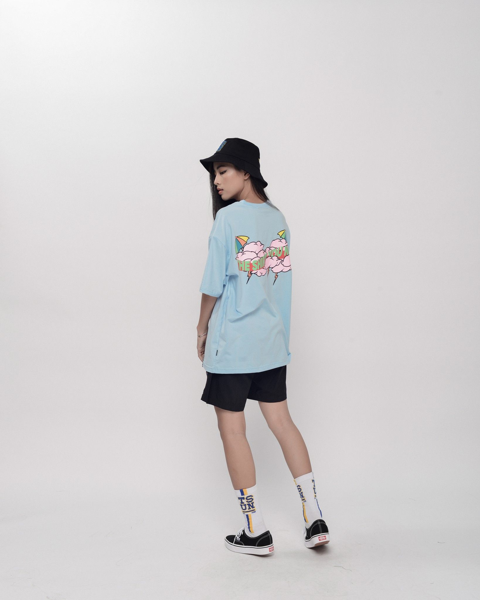 Rain Bow Tee/Light Blue