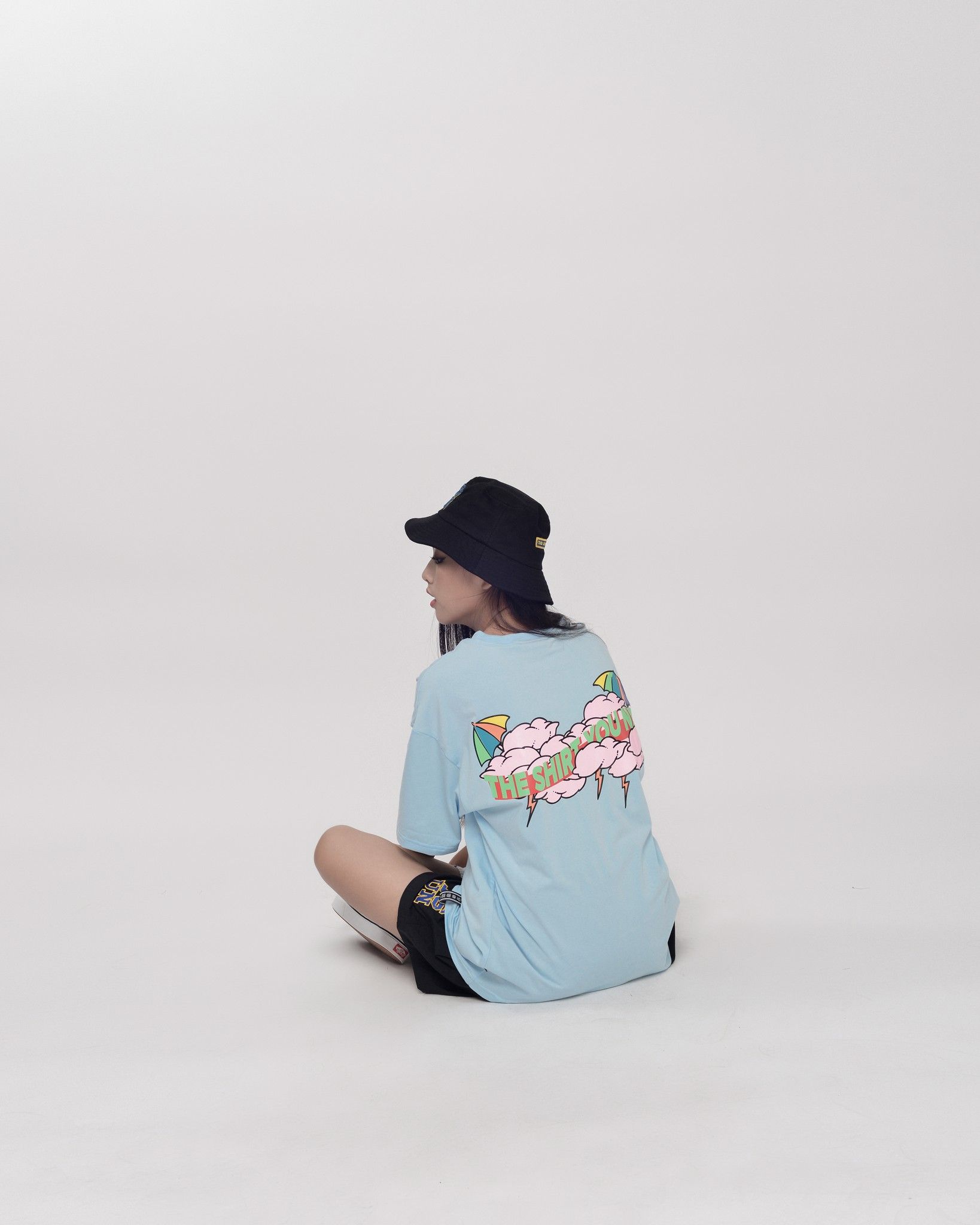 Rain Bow Tee/Light Blue