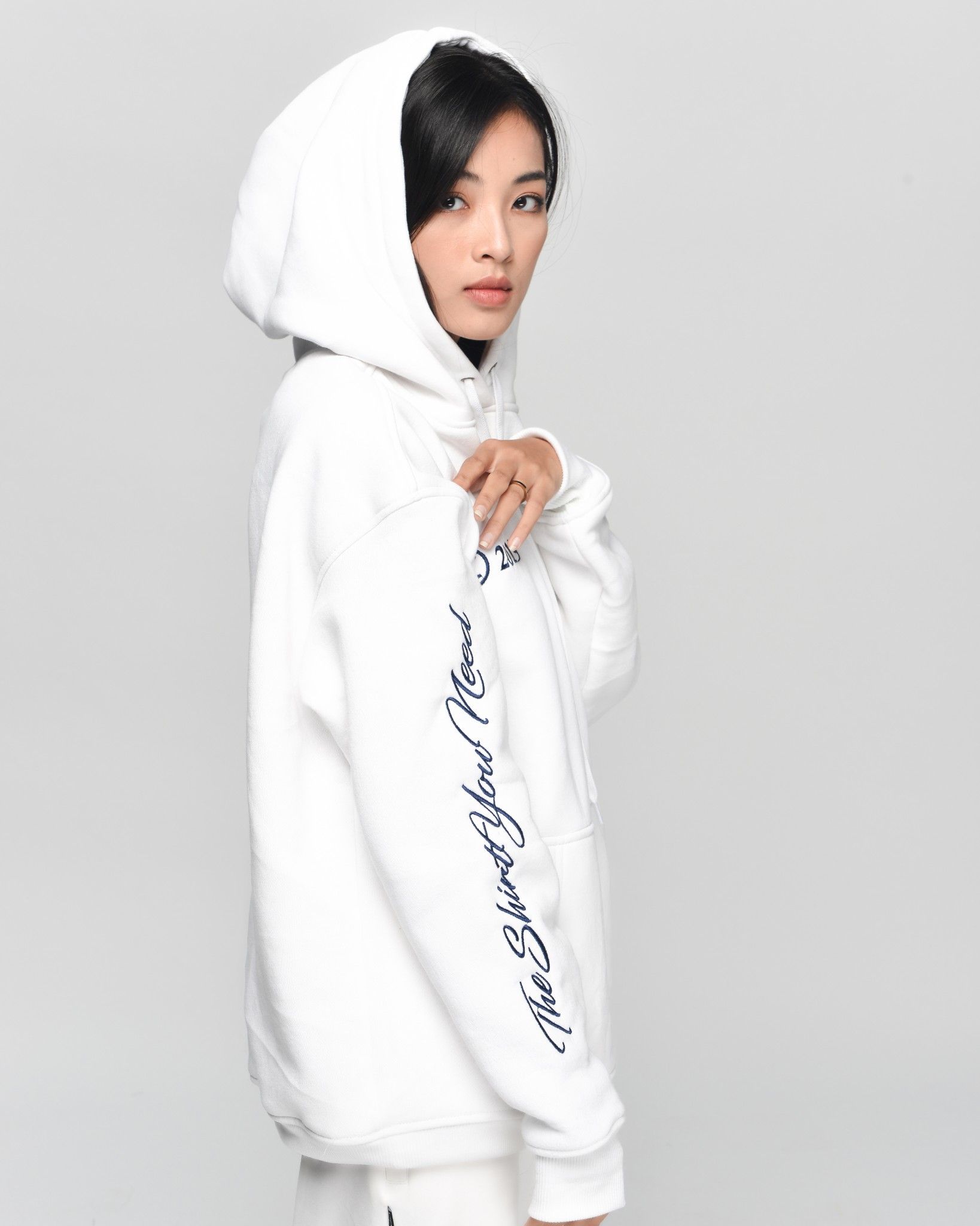Signature Logo TSUN Hoodie/White