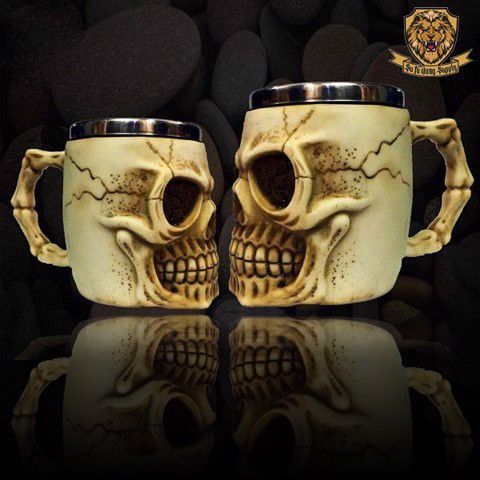 WHITE SKULL CUP