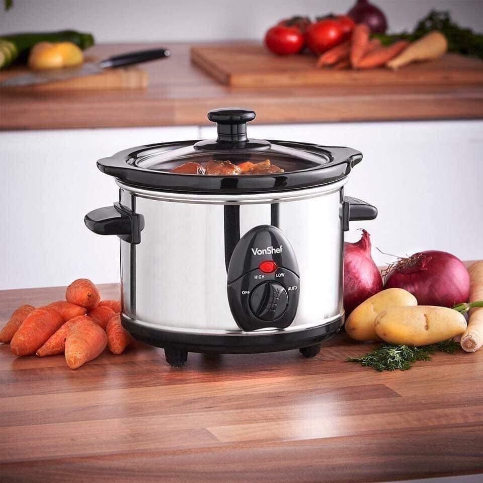 Nồi nấu chậm Vonshef 1,5 lít dành cho gia đình ít người
