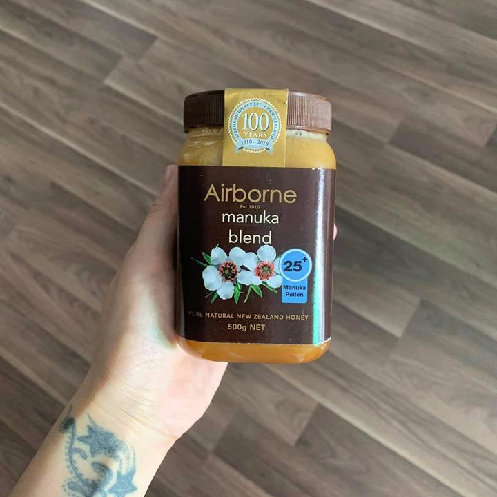 AIRBORNE Manuka Blend 25+ Pure Natural New Zealand Honey 500g