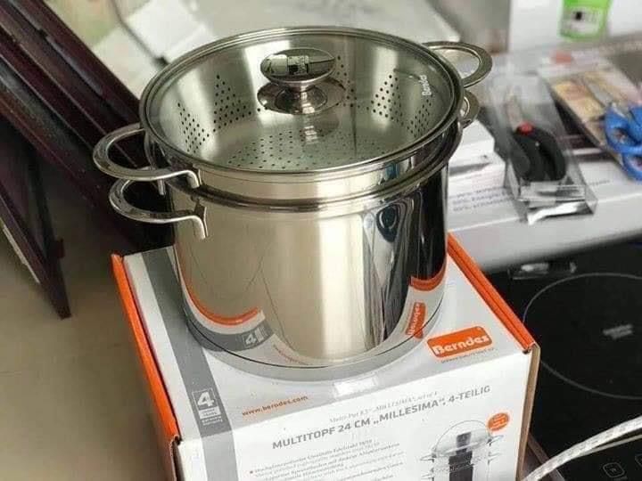 Nồi hấp kèm 2 xửng hấp BERNDES ø24