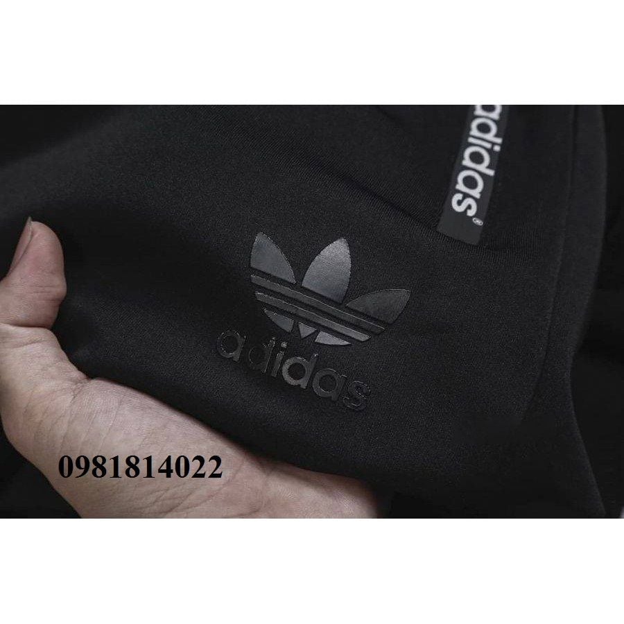  Quần thể thao khóa kéo in chữ Adidas 